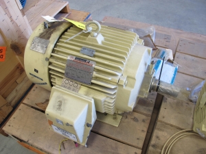 MOTOR, ELECTRIC TYPE, 15 HORSEPOWER, 460VAC 3 PHASE ELEC RATING, 1765 RPM, 254T FRAME, 19.5 AMPS, TEFC-XT ENCLOSURE, 1.0 SERVICE FACTOR. PART # 1YF882350 (W-44) LOADING & HANDLING FEE $15-